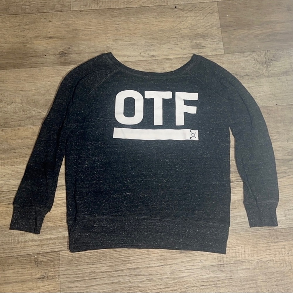 OTF BELLA CANVAS OrangeTheory Boat Neck Slouchy Sweatshirt Sweater Off Shoulder